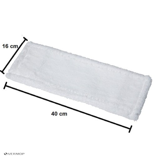 Sprint Progressive Biały Profesjonalny Mop z Mikrofazy 40 cm (Poliester/mikrofaza szyty) - VERMOP