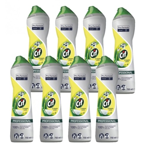 Cif Cream Lemon 8x0,75l mleczko do szorowania - DIVERSEY