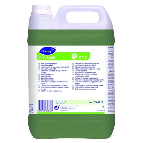 Suma Light D 1.2 5l PŁYN DO RĘCZNEGO MYCIA NACZYŃ - DIVERSEY