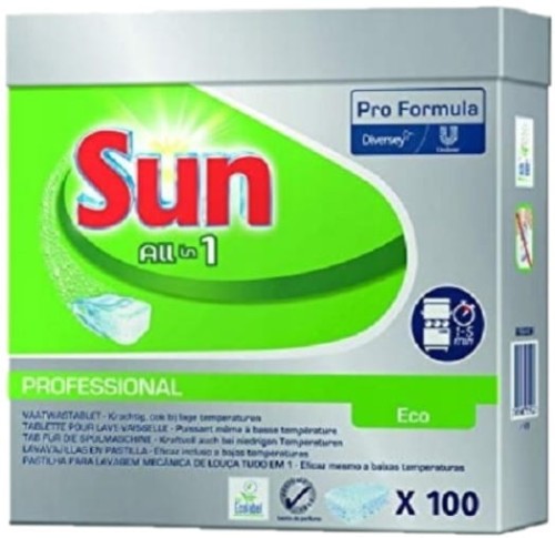 Sun All in 1 Eco 100 szt. Ekologiczne Profesjonalne Tabletki Do Zmywarki 