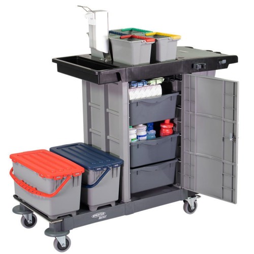 Nowoczesny Wózek Serwisowy z Kuwetami do Mopów Matrix Box - SPRINTUS