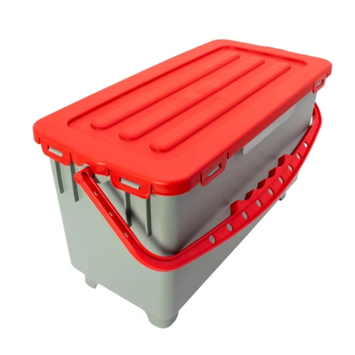 Kuweta 22l Z Rączką I Pokrywą Na Brudne Mopy Czerwona - SPRINTUS 