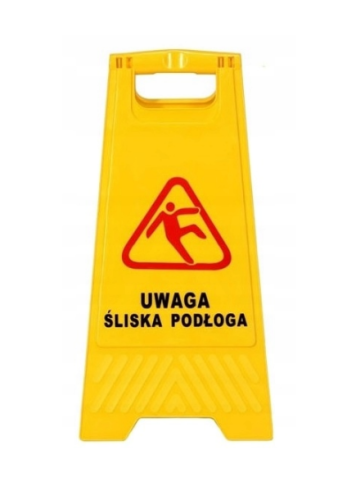 Stojak Potykacz Tablica Znak UWAGA ŚLISKA PODŁOGA