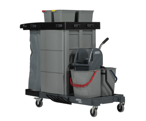 Nowoczesny Wózek Serwisowy z Wyciskarką do Mopów Matrix Press - SPRINTUS