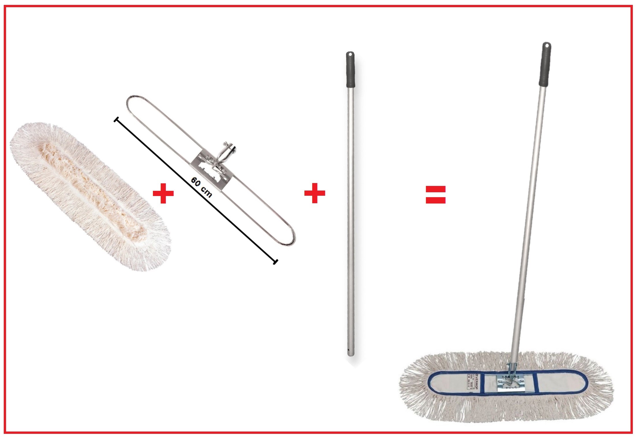mop do zamiatania i mycia na wilgotno vermop 60 cm