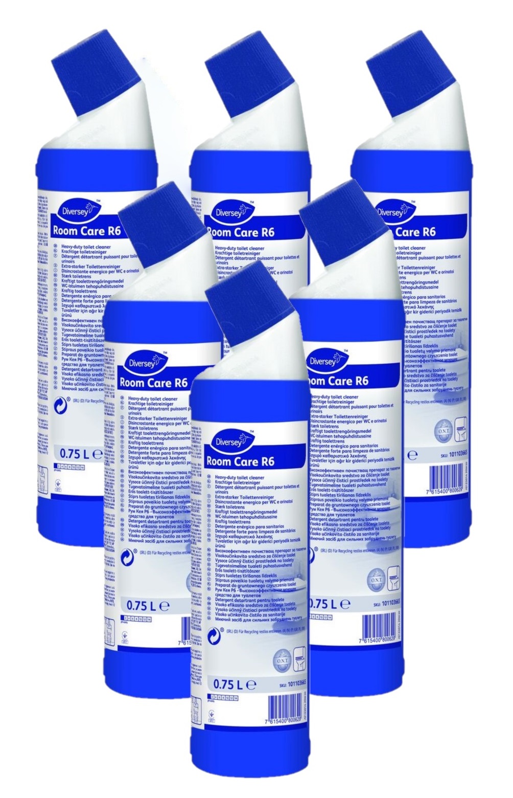 Floor Cleaner R6 Room Care R6 Płyn Do GRUNTOWNEGO Czyszczenia Toalet 6x750 ml - Diversey ...