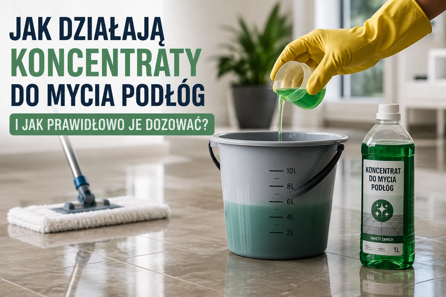 Jak działają koncentraty do mycia podłóg i jak prawidłowo je dozować?